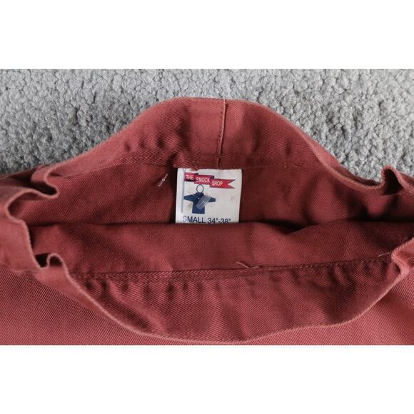 The Smock Shop Smock Red Brown S 34"-38" Pullover Fisherman Unisex Vintage 90s - Picture 3 of 6